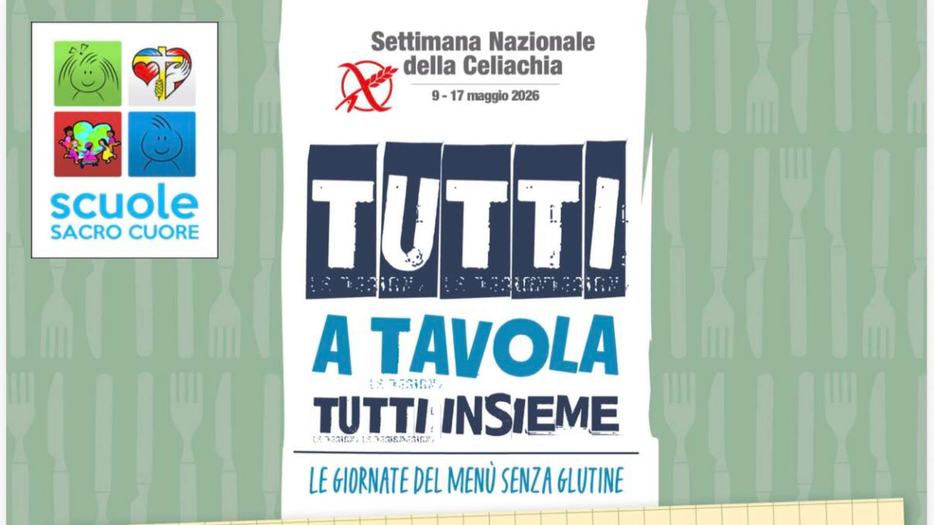 Le giornate del menù senza glutine: tutti a tavola, tutti insieme!